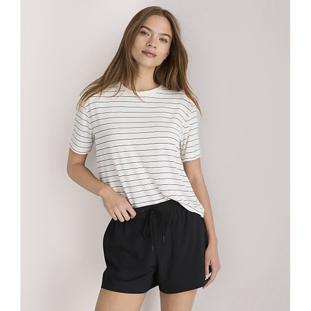 Lou & Grey Striped Essential Modal Tee NWT SIZE XS